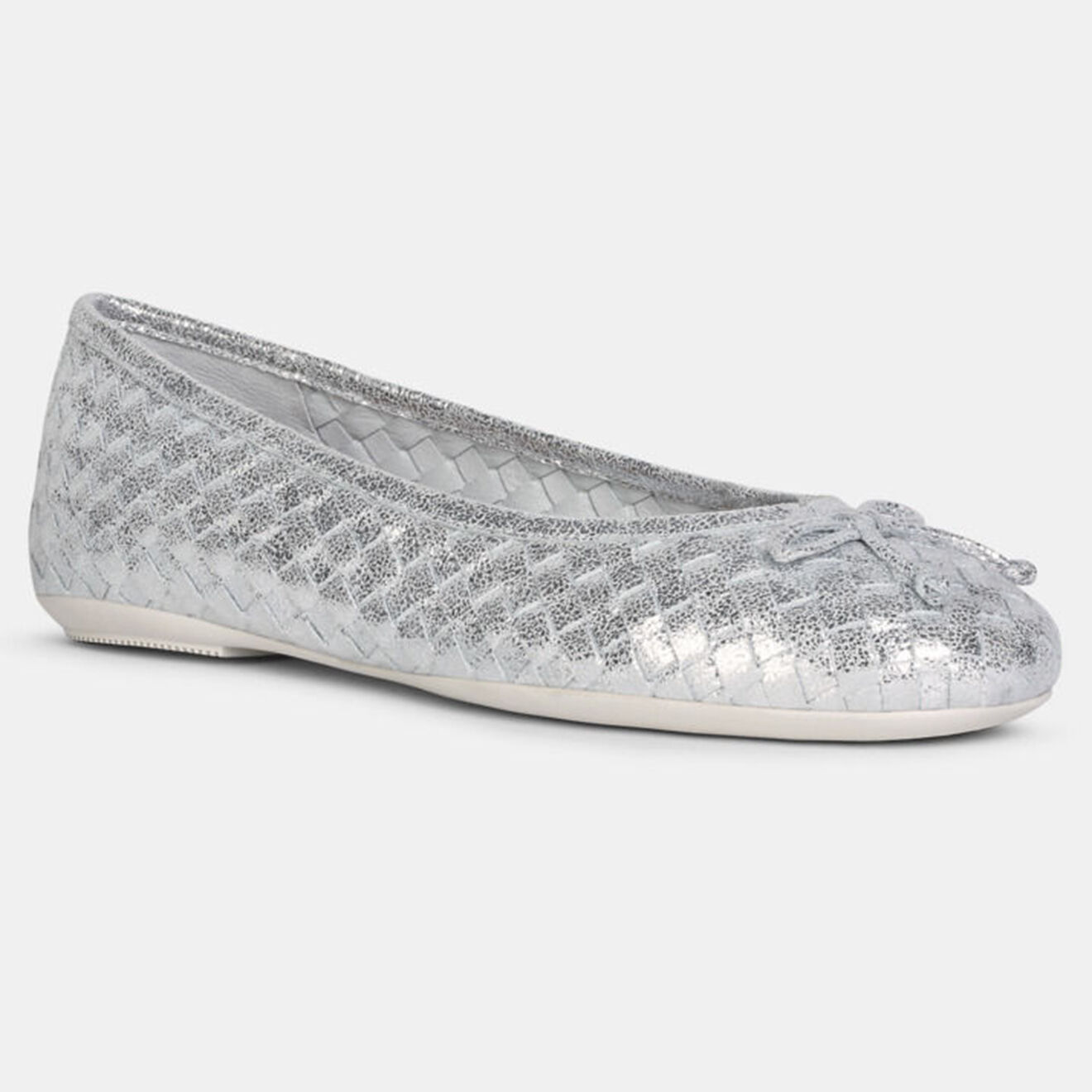 Geox Ballerines en Cuir Palmaria argentées