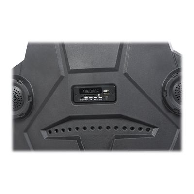 Fauteuil gamer ONLINE - accoudoirs réglables - enceintes intégrées - noir et rouge