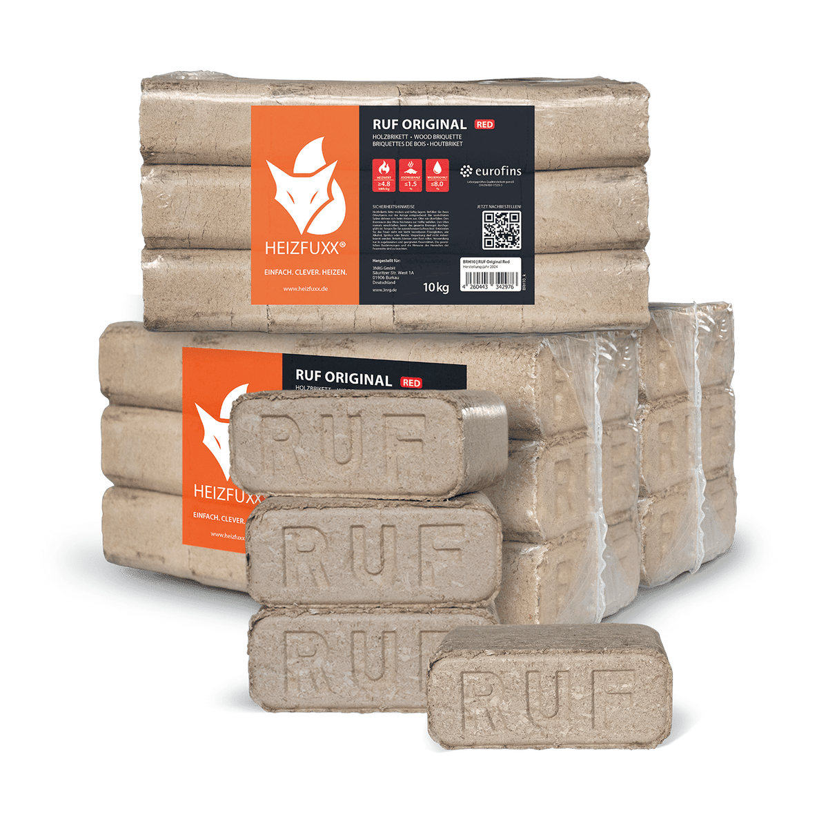 Heizfuxx RUF Original Rood 10kg x 3 verpakkingen 30kg