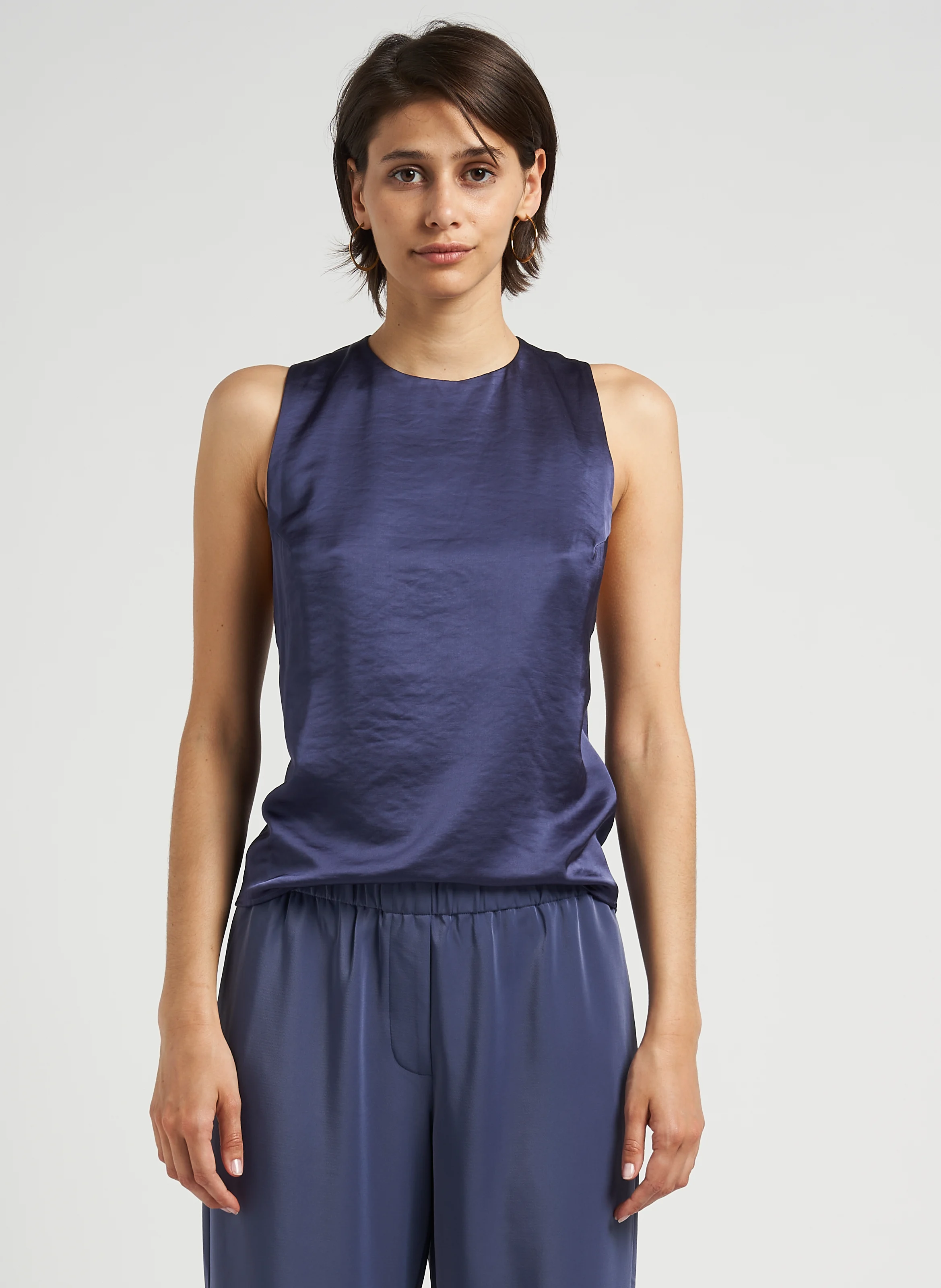 ELLIE - Top col rond| Bleu