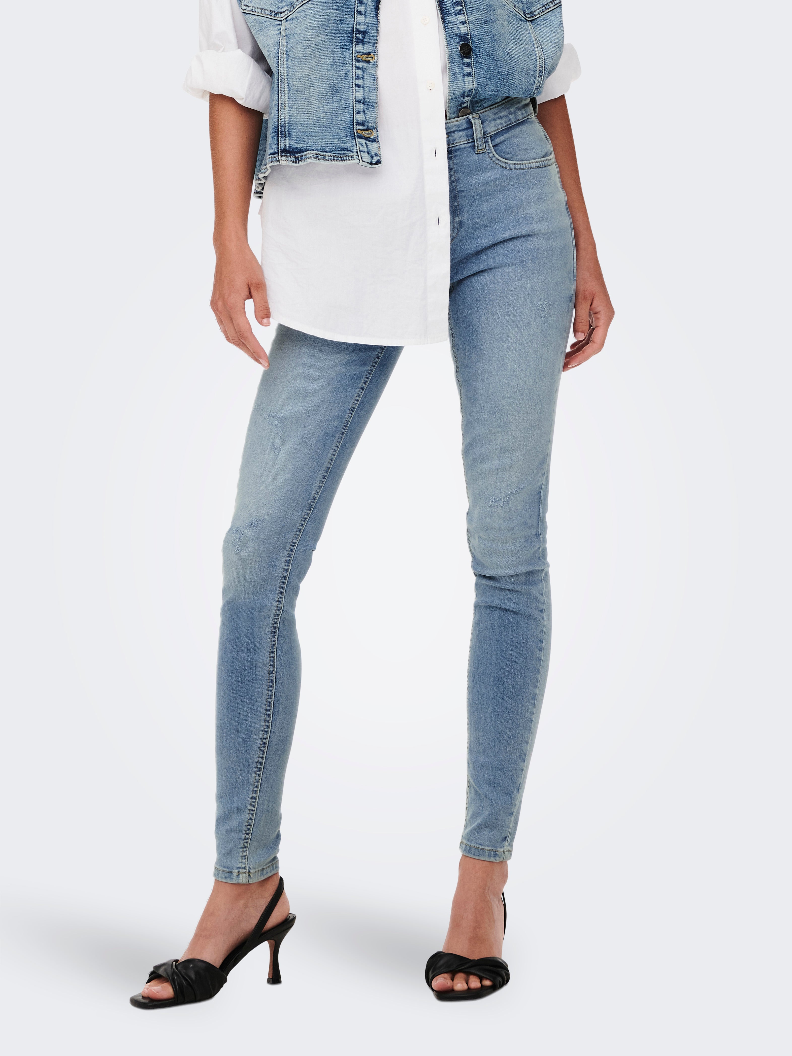 JDYBLUME Mittlere Taille Skinny Fit Jeans Light Blue Denim