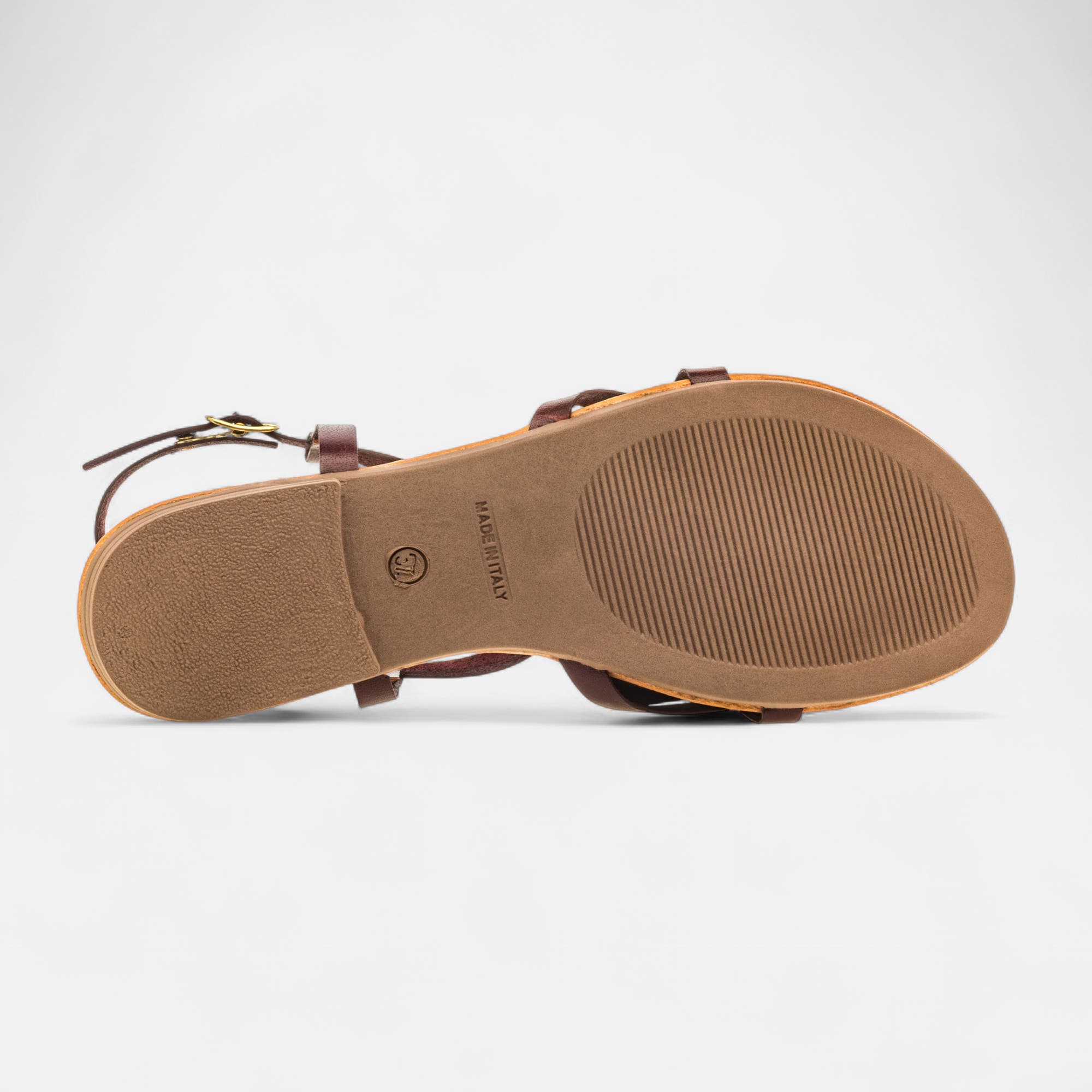 Entre-doigts Femme en cuir bordeaux