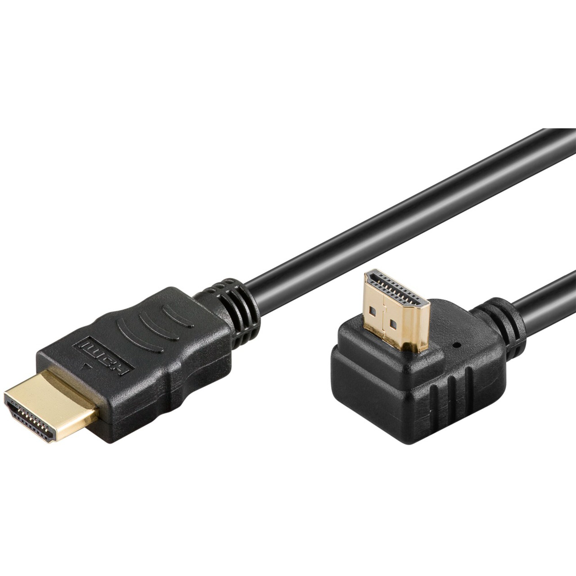 goobay Kabel High-Speed-HDMI 90°-Kabel mit Ethernet