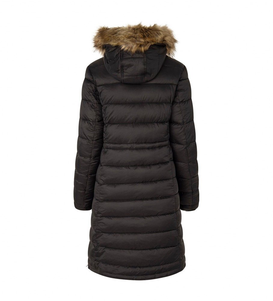 Casaco longo preto Pepe Jeans May