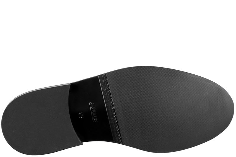 ANGULUS SLINGBACK I SORT GLAT SKIND