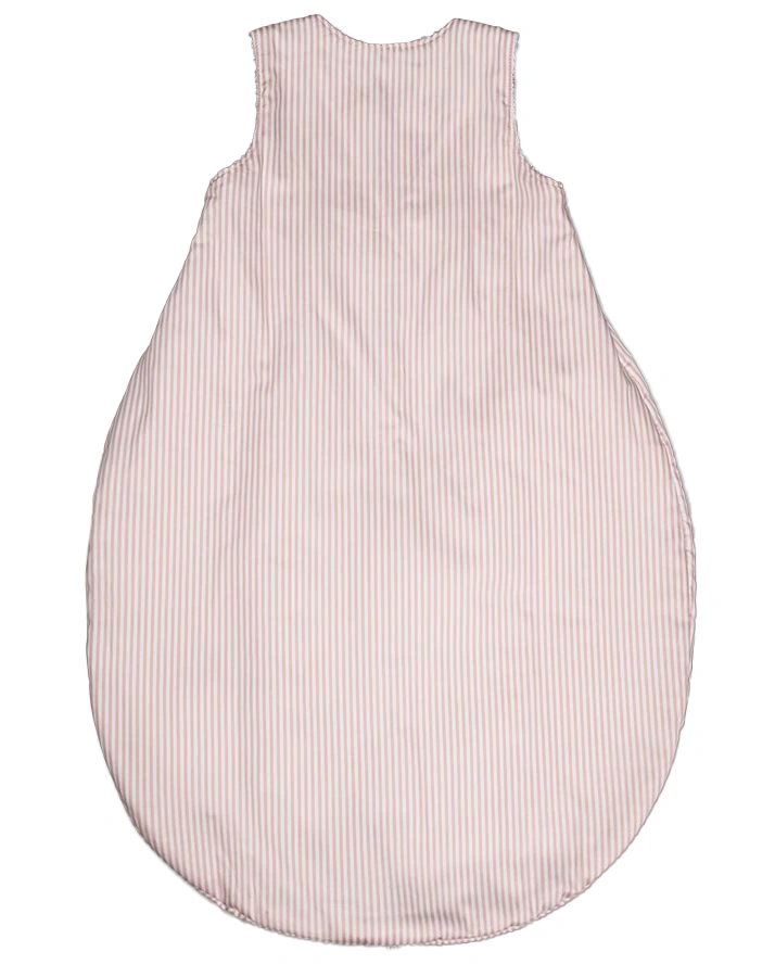 Frottee-Schlafsack mit Streifen in rosa/weiß