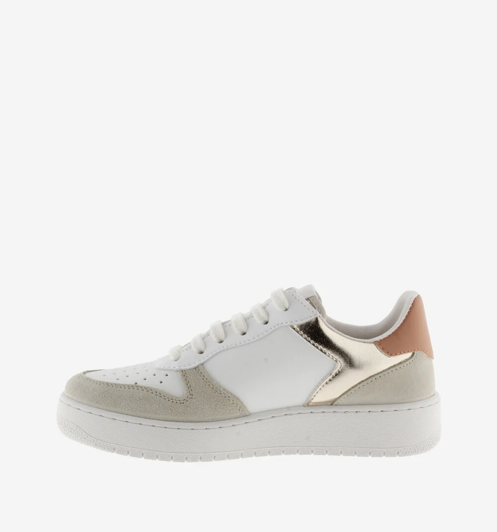 MADRID CUIR FENDU & LOGO MÉTALBEIGE