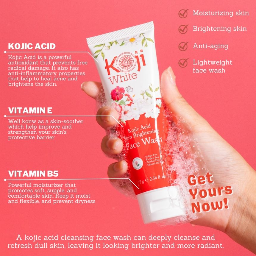 Koji White - Kojic Acid Huidverhelderende Gezichtsreiniger