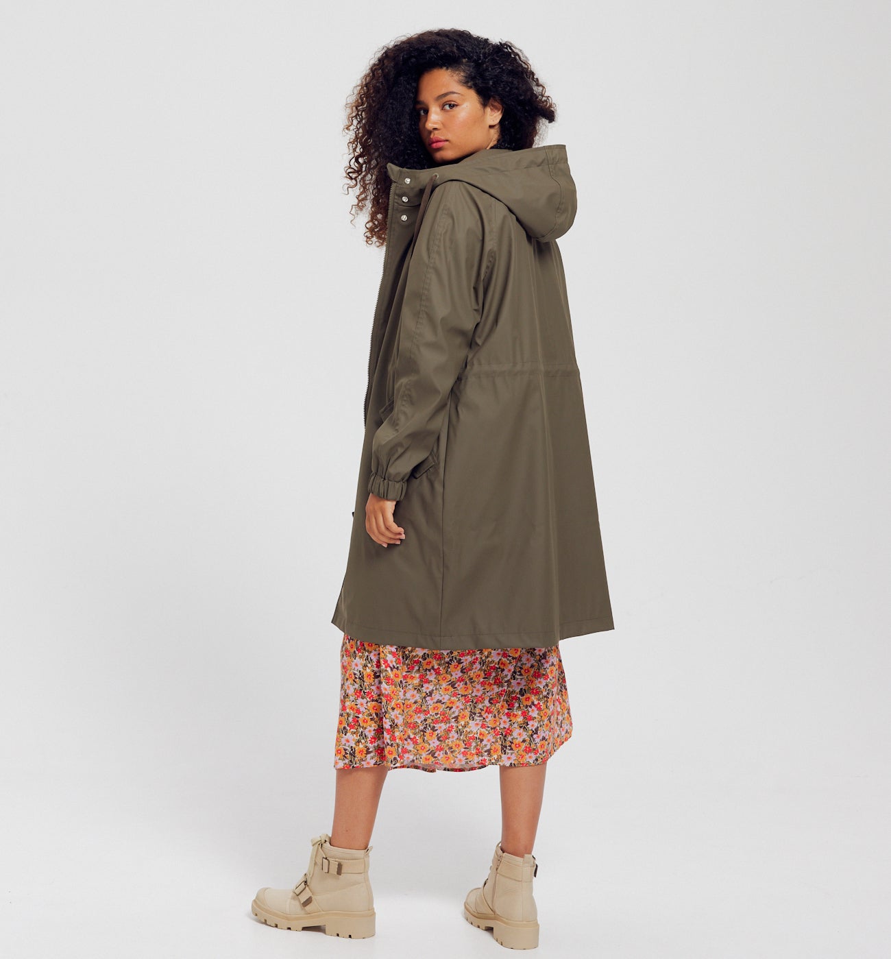 Parka déperlante unie Femme - Kaki