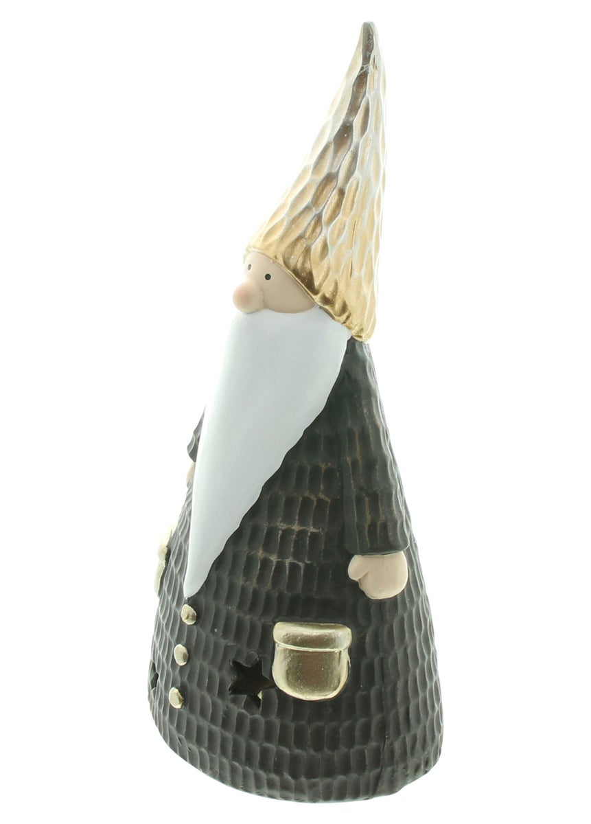 FRANK FLECHTWAREN | LED Kerstelffiguur, 14 x 11 x 28,5 cm, POLYRESINE, PLASTIC