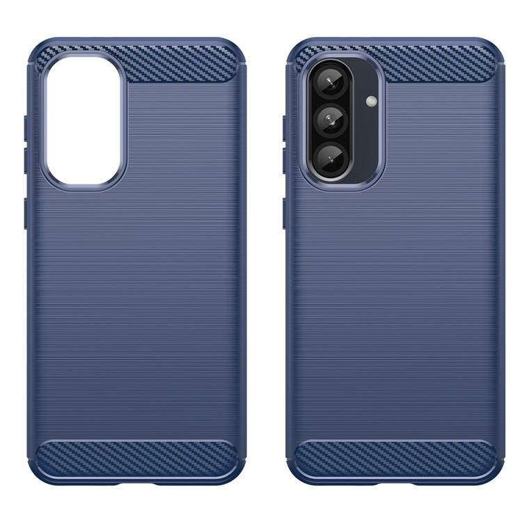 Samsung Galaxy A56 / A36 Gummi Case Schutzhülle Carbon Look - Blau
