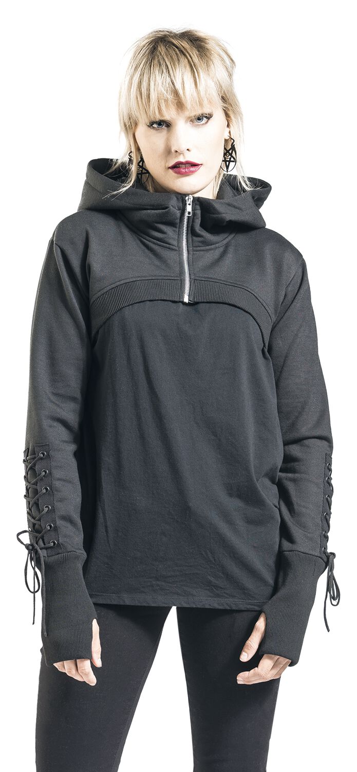Boléro Ebony | Chemical Black Sweat-shirt zippé à capuche