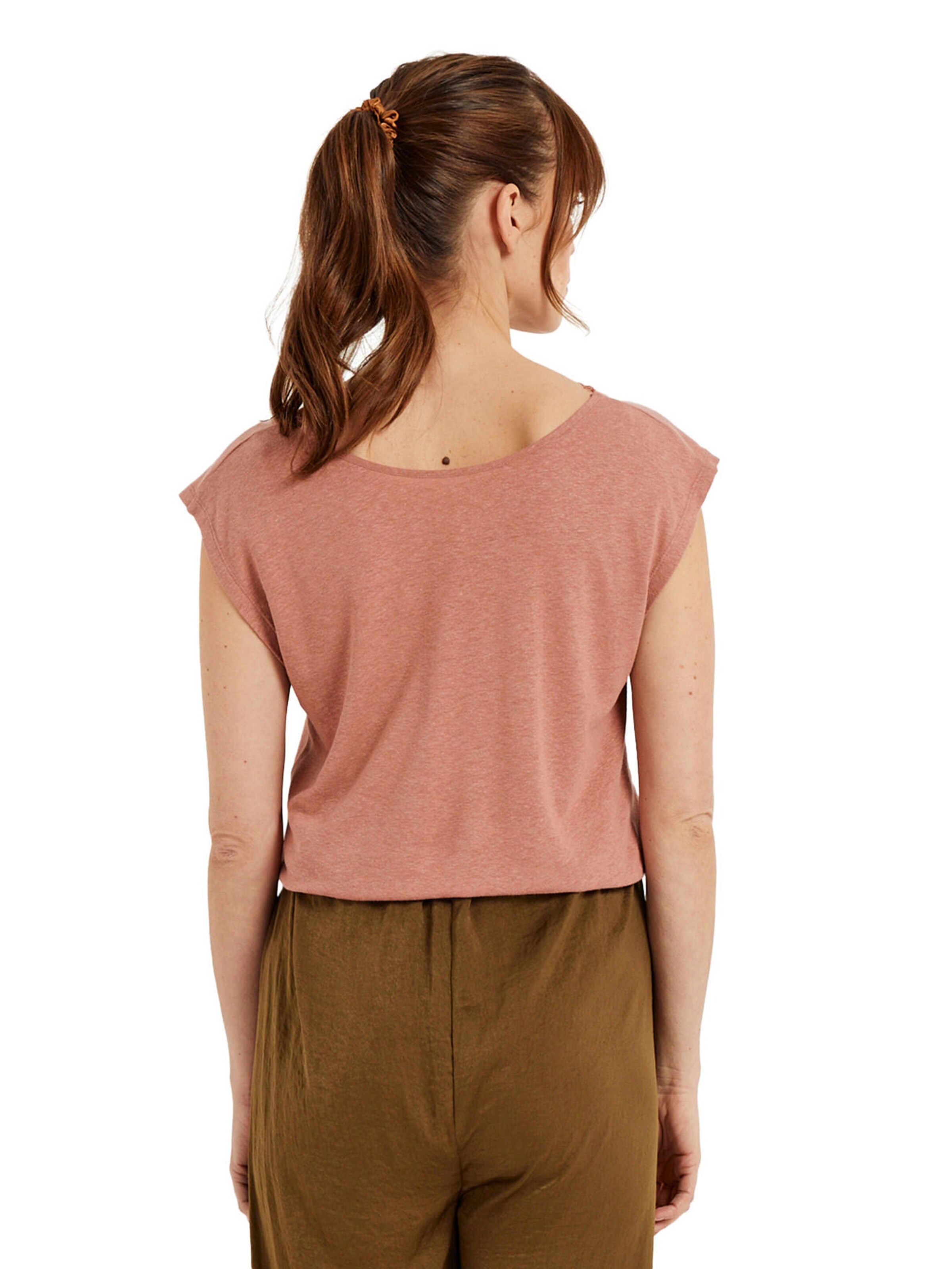 Vertbaudet Wendbares Umstands-Shirt aus Leinenmix altrosa
