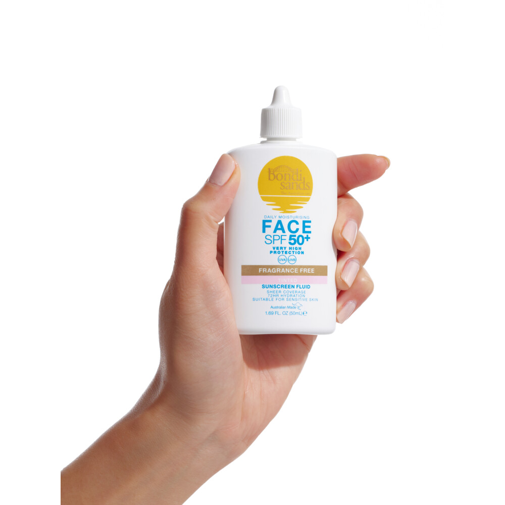 Bondi Sands Sunscreen Face Fluid SPF 50+ Fragrance Free Tinted50 ml