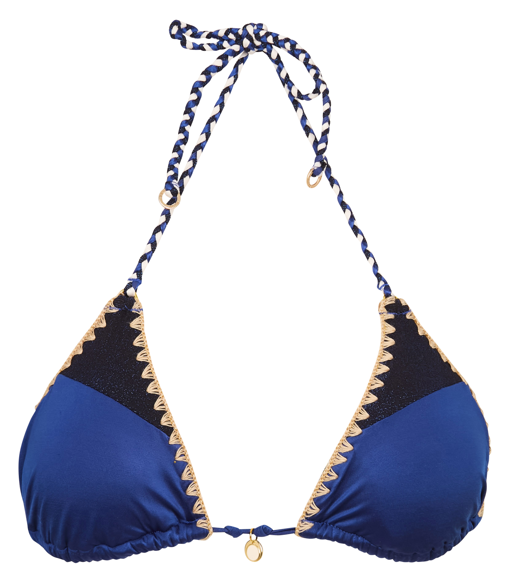 BOSCO NAZCA - Haut de maillot de bain triangle brodé | Bleu