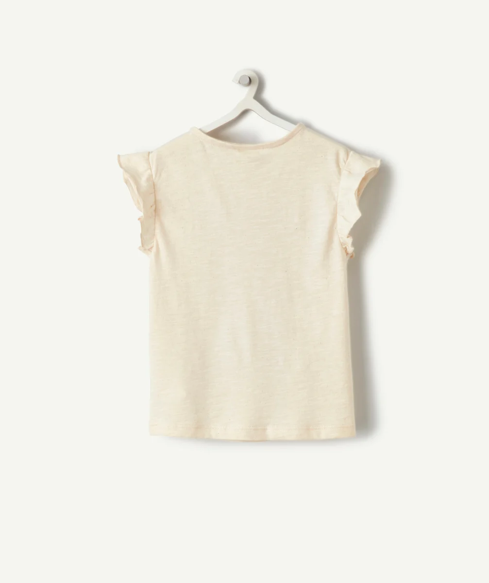 t-shirt manches courtes bébé fille en coton bio sans teinture