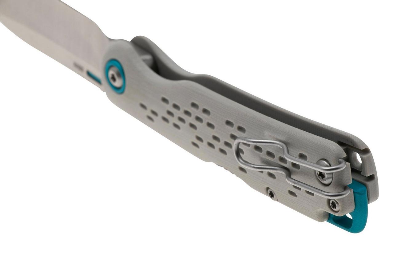 KA-BAR State & Union F01 SUF01GY, Satin S35VN, Battleship Grey G10, Teal Aluminum Hardware zakmes
