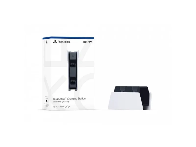 Sony | DualSense™ Charging Station - Opladningsstation   AC-strømadapter - 2 output-stikforbindelser - for Sony DualSense™ (PlayStation® 5)