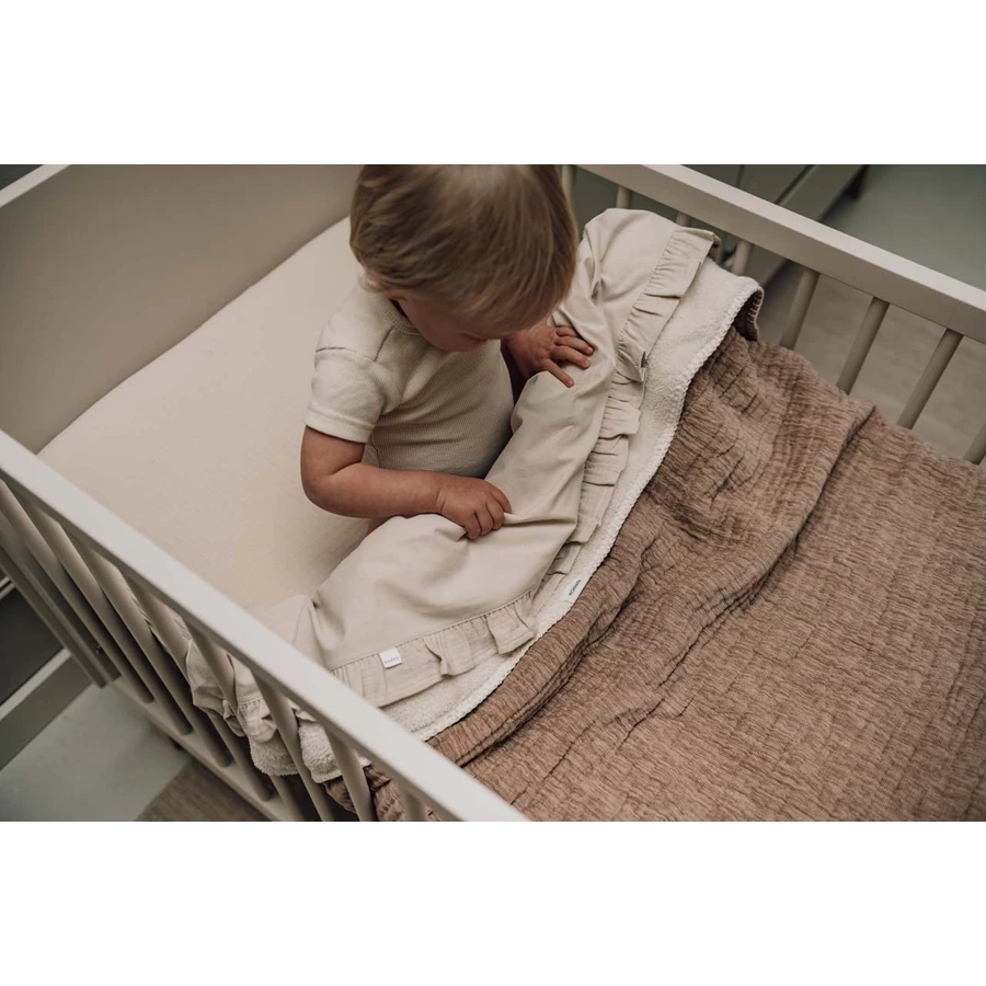 koeka Babylaken und Spannbettlaken ruffle Kombipake Faro Weiß