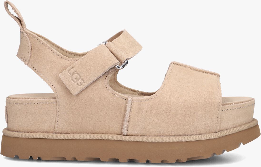 beige ugg platte sandalen w goldenstar hi