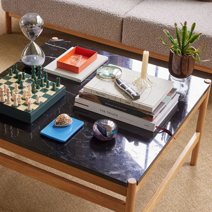 Hübsch Interior - Amare Untersetzer, small, blau / orange (2er-Set)