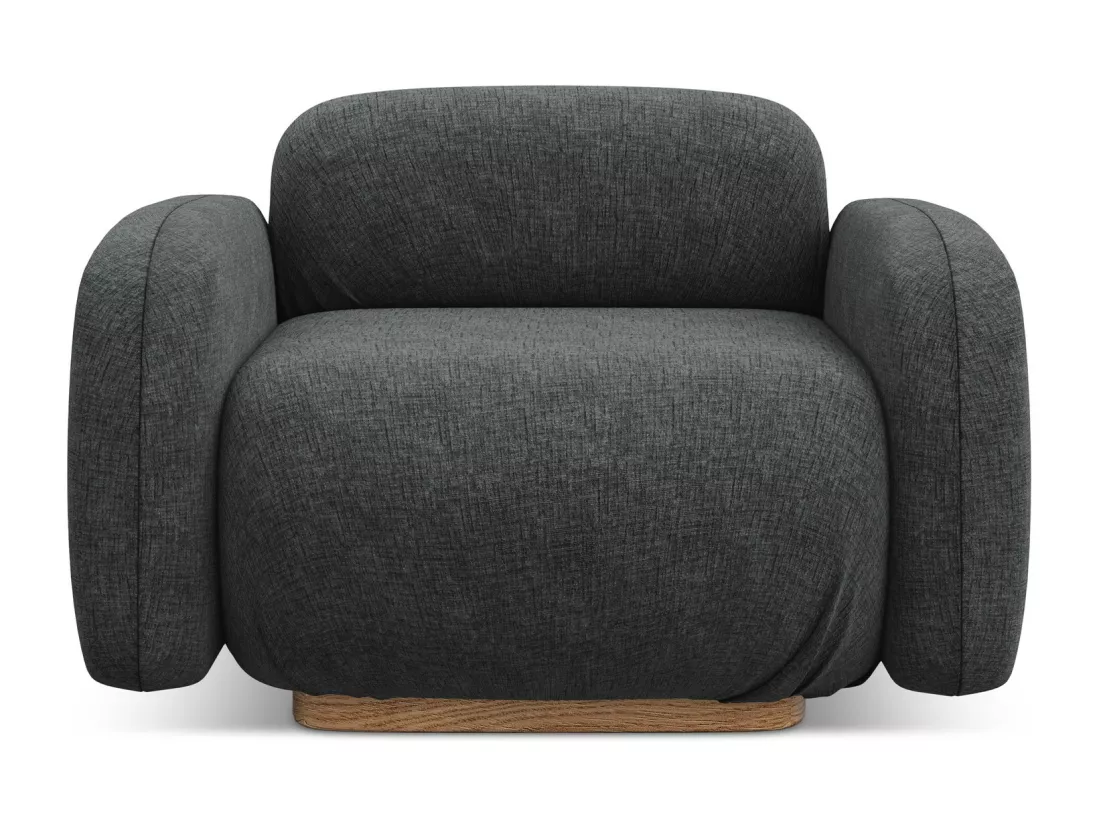 Fauteuil en tissu chenille - acier - AILANI