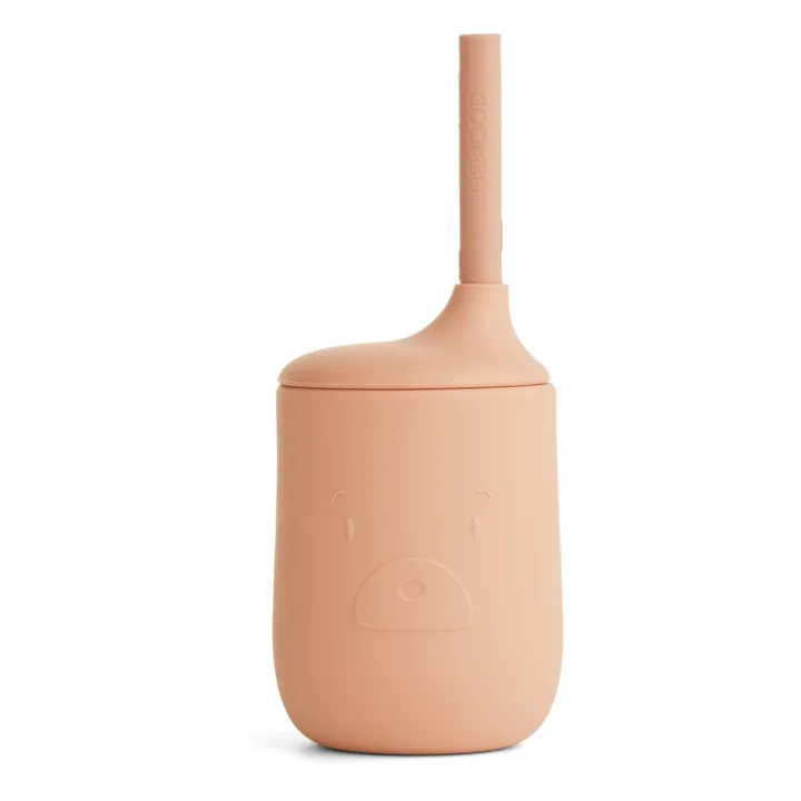 Liewood Gobelet avec paille Ellis en silicone | Rose