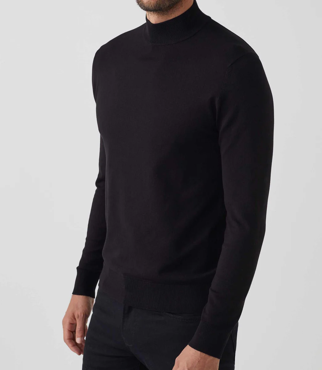 Pull col montant noir 