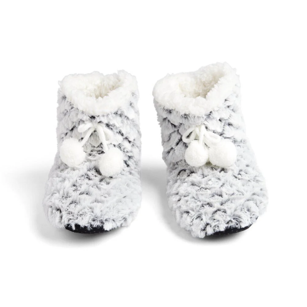 Chaussons bottes nid d'abeille à pompons pointure 36 à 41