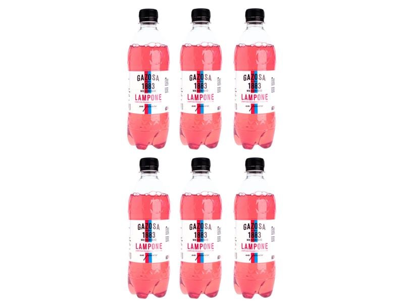 Gazosa 1883 Soft-Drinks Lampone Himbeere 6 x 0.5 l Prickelndes Erfrischungsgetränk mit Himbeeraroma