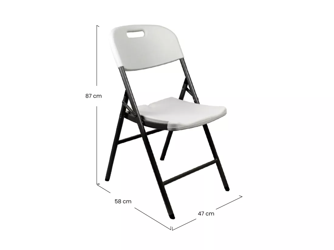 Pack 10 Chaises Pliantes avec Poignée 47x58x87cm O91