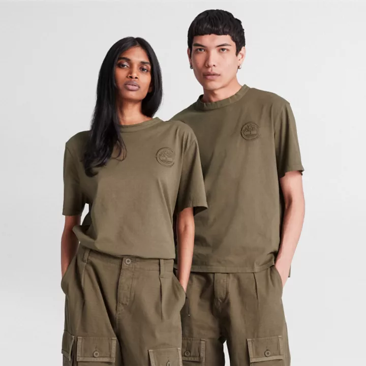 T-shirt à manches courtes Future73 Timberland x CLOT unisexe en vert foncé