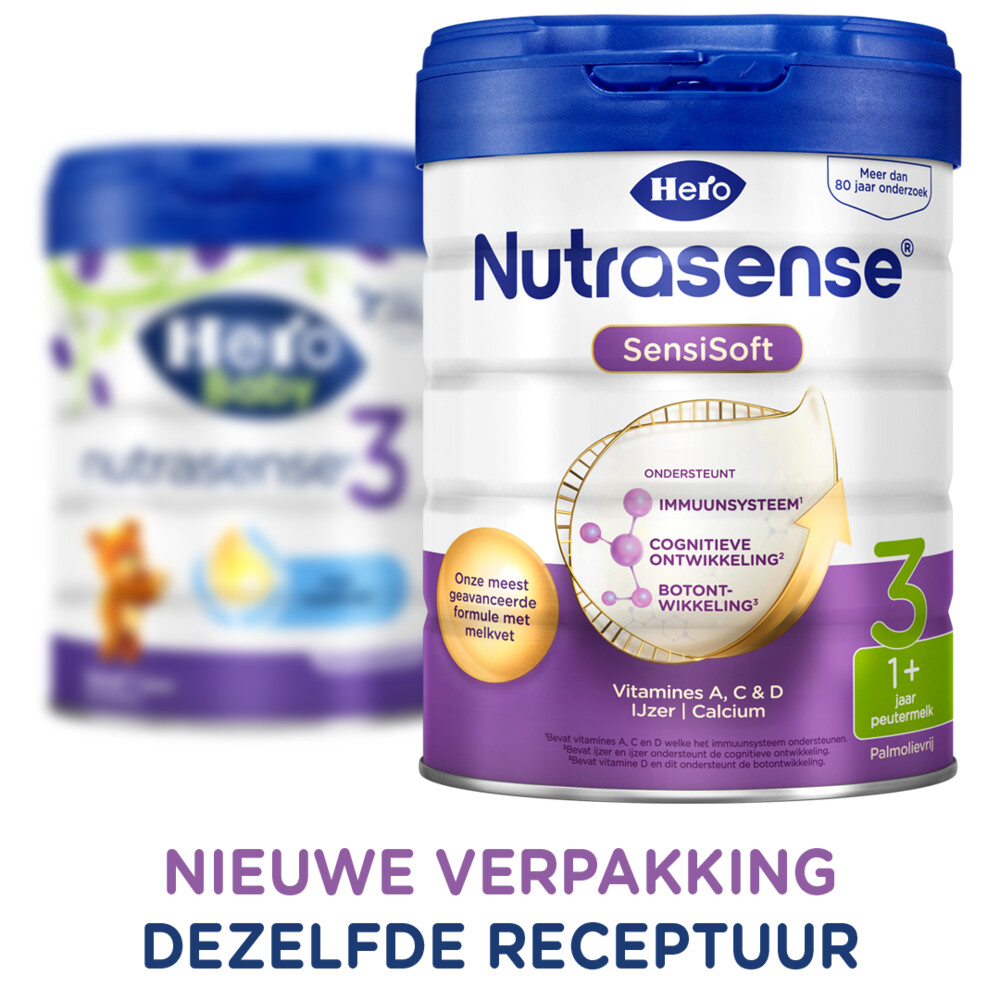 Hero Nutrasense Nutrasense SensiSoft 3 Peutermelk (12-24 mnd)700 gr
