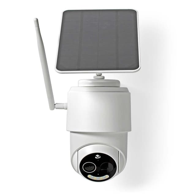 Nedis SmartLife udendørskamera | Wi-Fi | Full HD 1080p | Pan tilt | IP65 | Maks. batteritid: 5 Måned | Cloud Storage (mulighed) / microSD (ikke inkluderet) | 5 V DC | Med bevægelsessensor | Nattesyn | Hvid