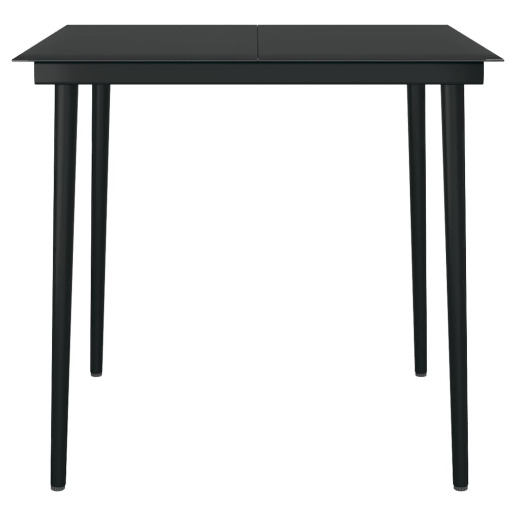 Mobilier à dîner de jardin coussins 3 pièces résine tressée verre