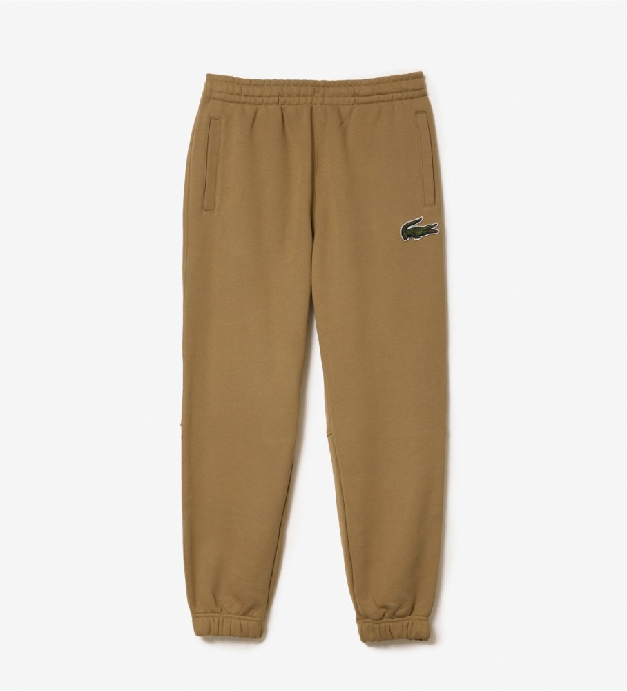 Calça de treino Lacoste marrom em fleece