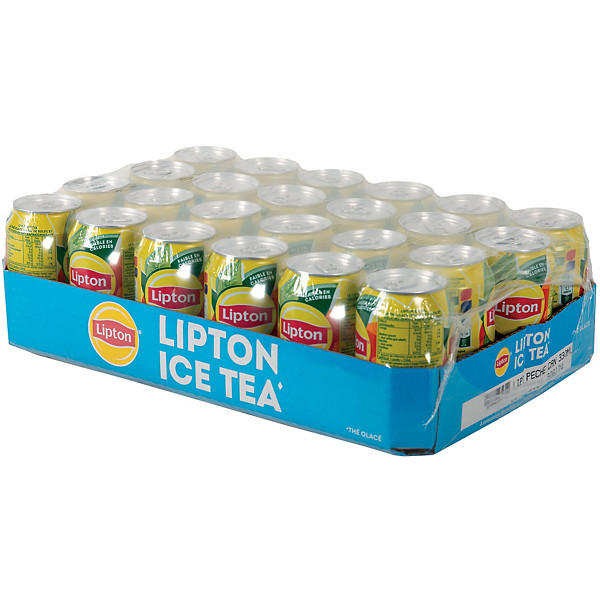 Ice Tea Pêche Lipton, en canette, lot de 24 x 33 cl