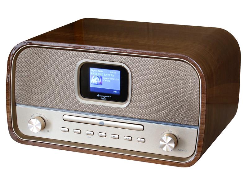soundmaster Radio/CD-Player DAB970 Hellbraun Stereo Musikcenter mit DAB /UKW, CD/MP3, USB, Bluetooth und Farbdisplay
