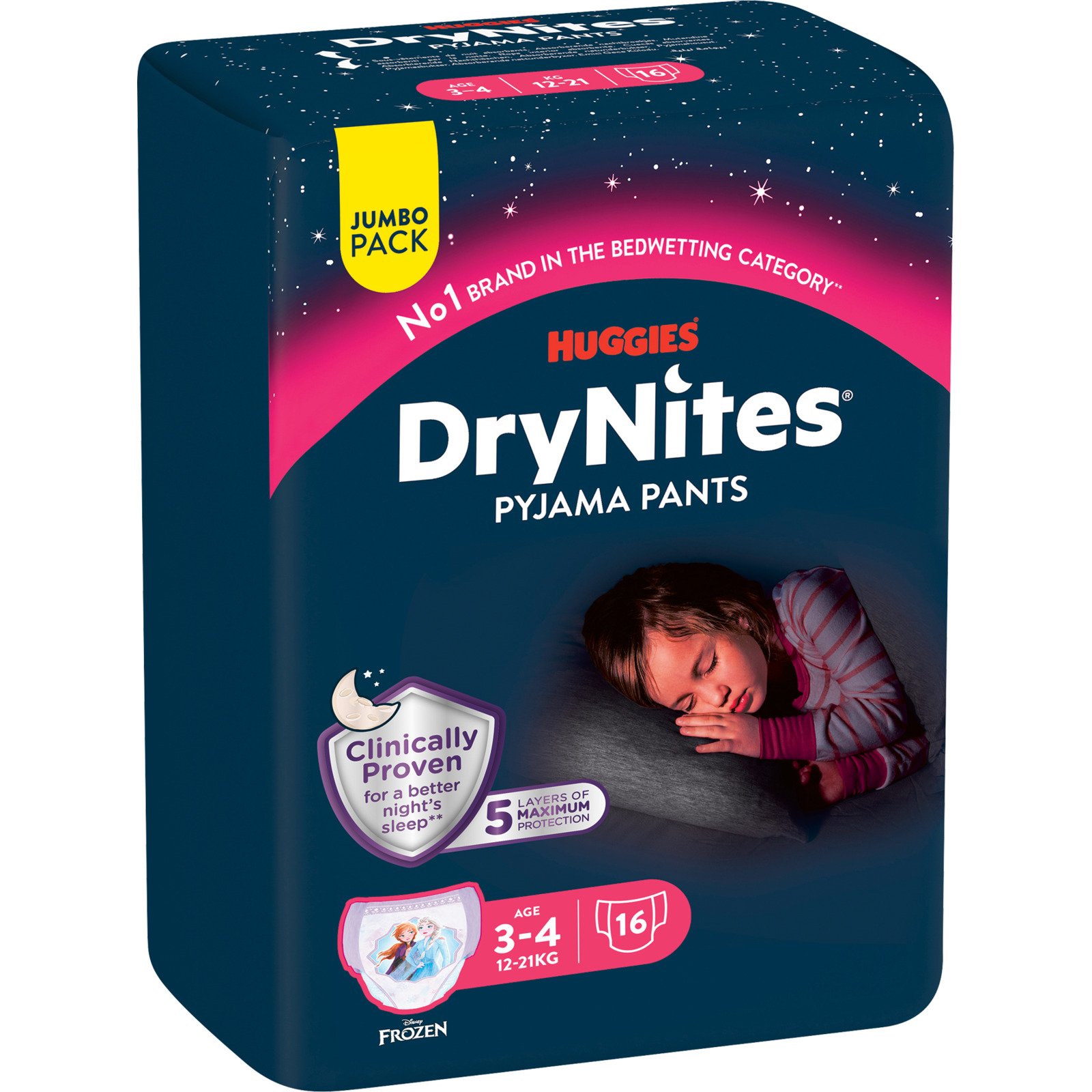 Huggies DryNites Pyjama-Nachthöschen Gr. 3-4, 16 Stück