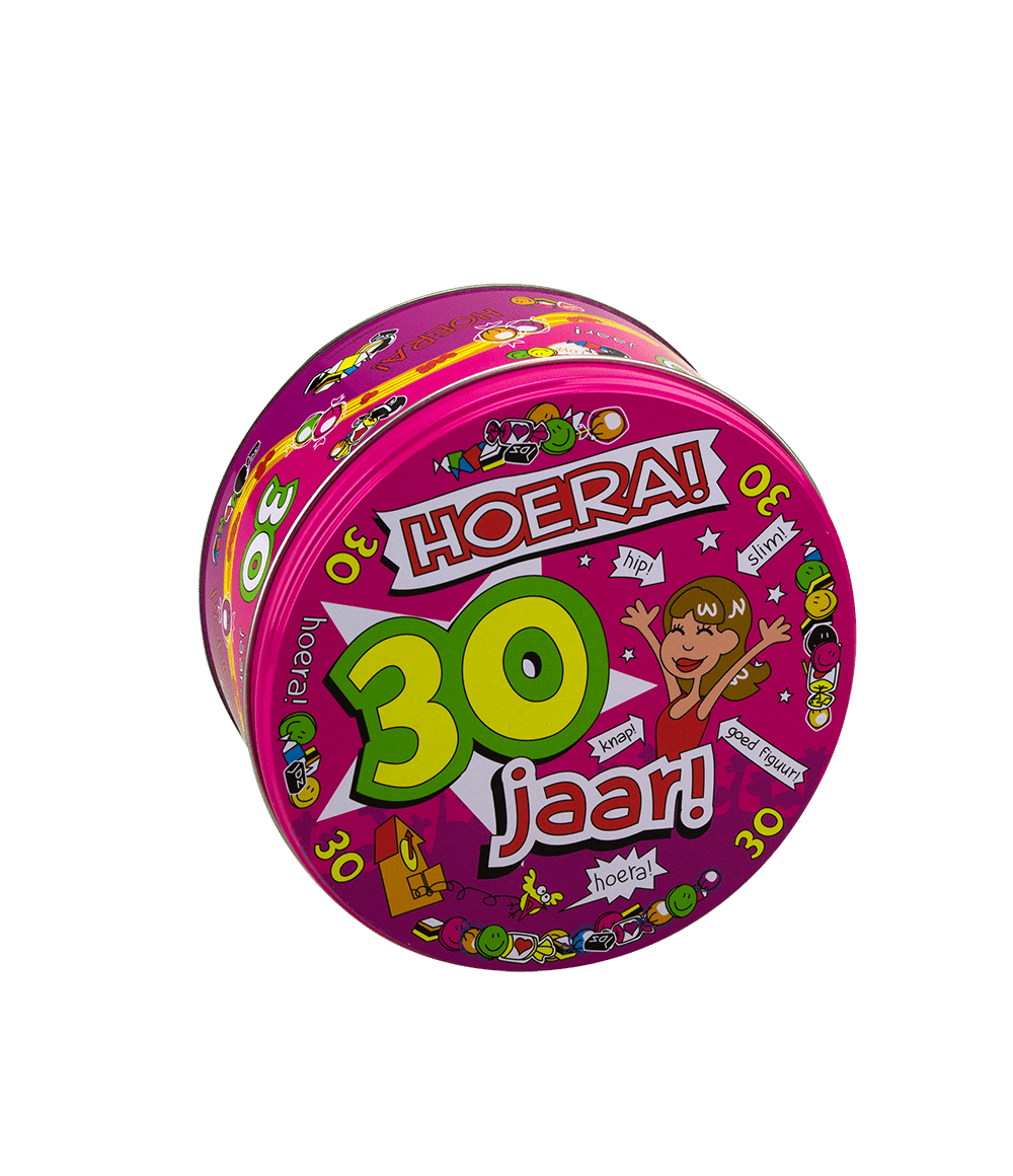 Snoeptrommel 30 Jaar Vrouw 14cm