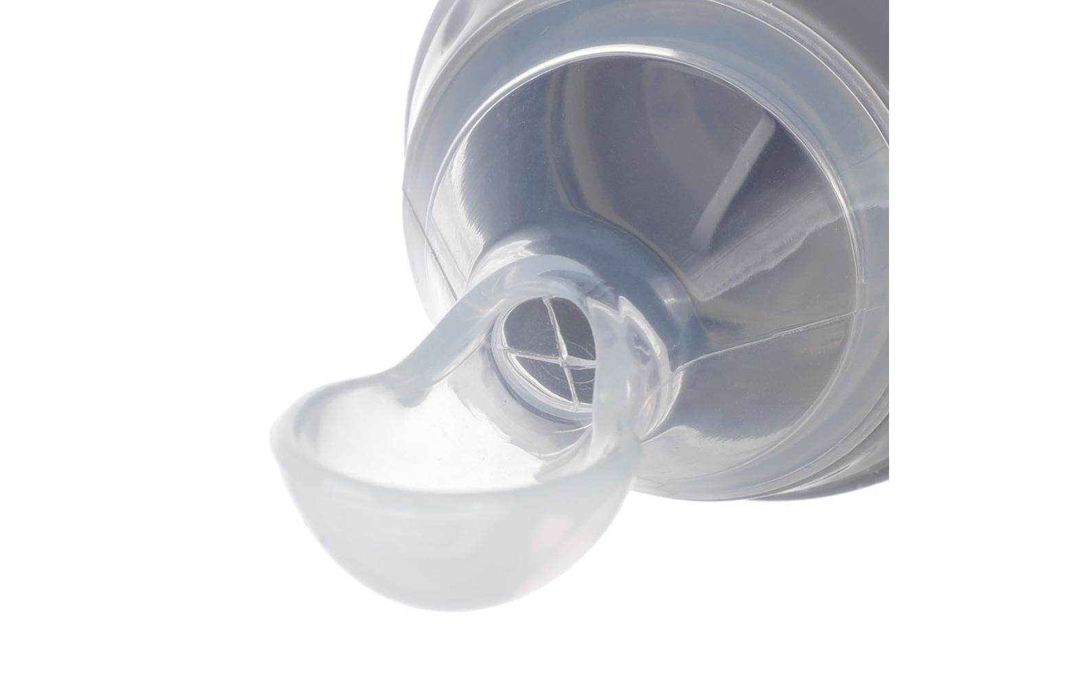 Nahrungsbehälter mit integriertem Löffel 120 mlSqueeze Fütter-Flasche mit Löffel