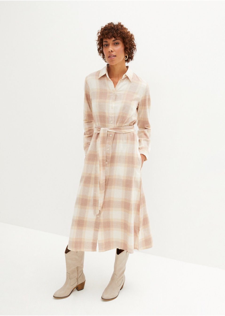 Robe-chemise en flanelle