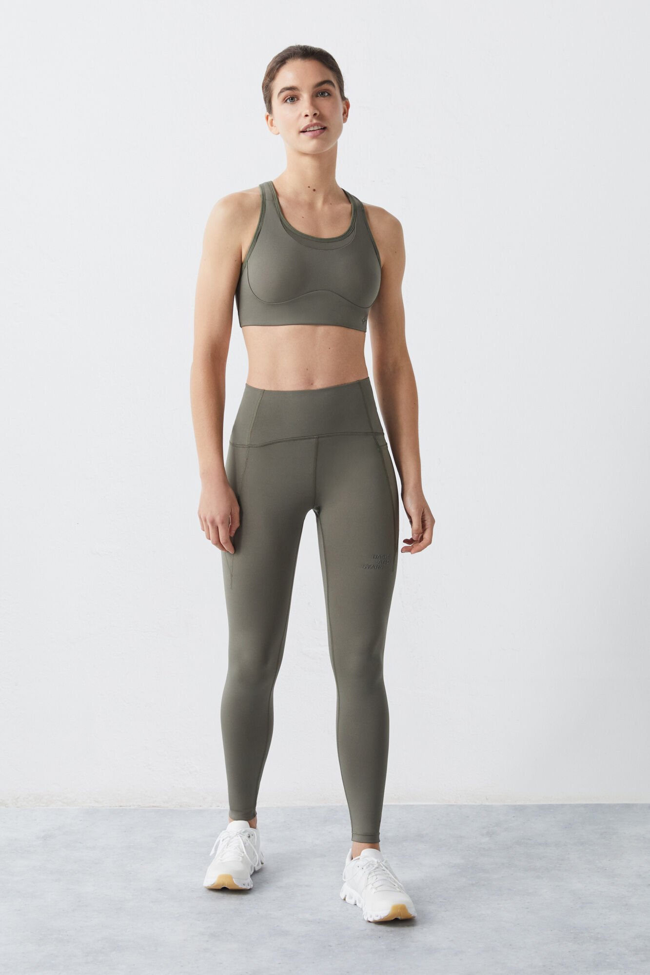Leggings verdes 4D Stretch - bege
