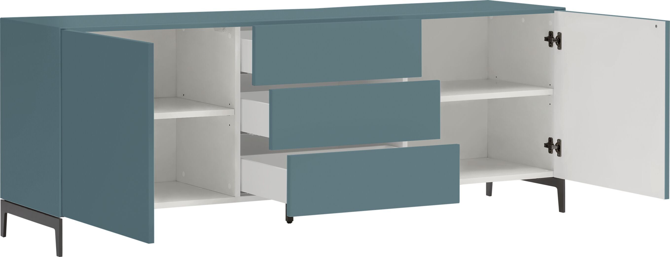 LUX Lowboard - Mittelblau / B: 180.0 cm x T: 46.0 cm x H: 68.0 cm