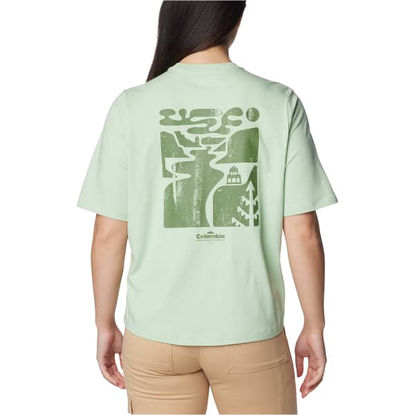T-shirt COLUMBIA W NORTH CASCADES GRAPHIC SHORT SLEEVE TEE SAGE LEAF/SIMPLE GORGE