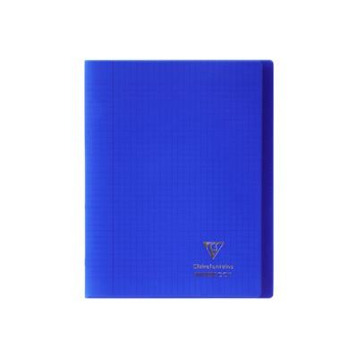 Clairefontaine Koverbook - Cahier polypro 24 x 32 cm - 48 pages - grands carreaux (Seyes) - bleu marine