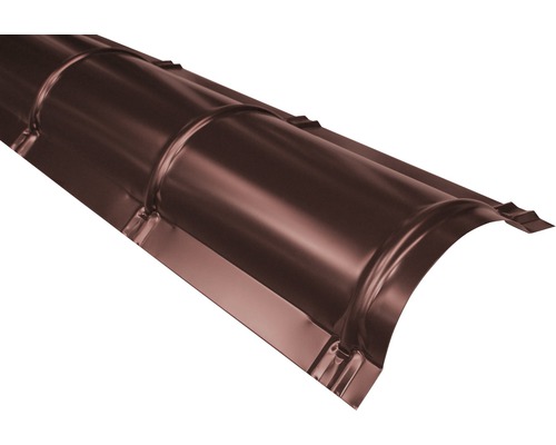 PRECIT nokbeplating, halfrond, chocoladebruin RAL 8017, 1000 mm x 114 mm x 280 mm