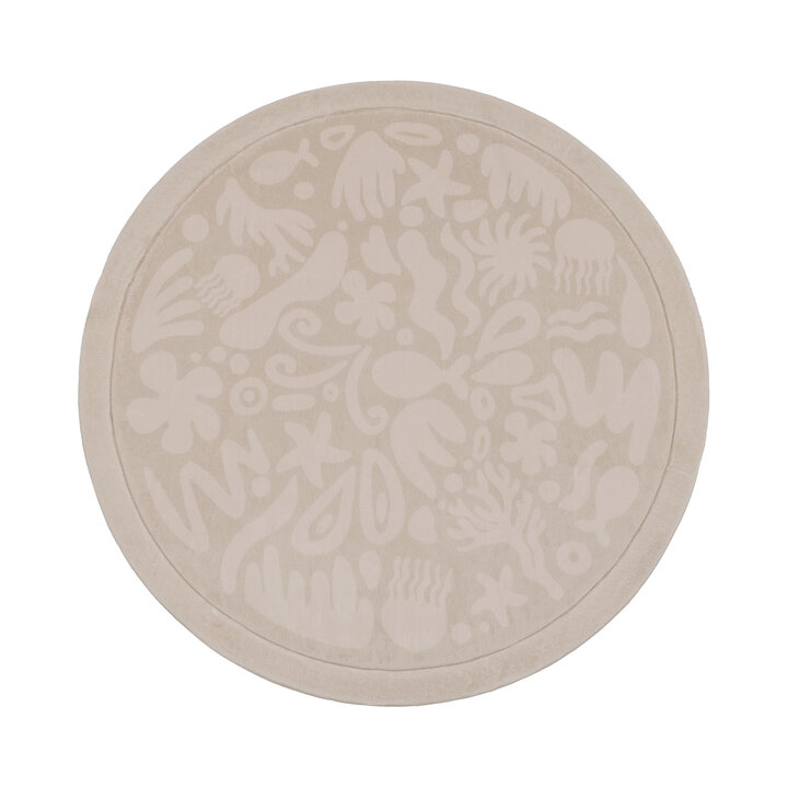 Rond wasbaar speelkleed - Flo Beige