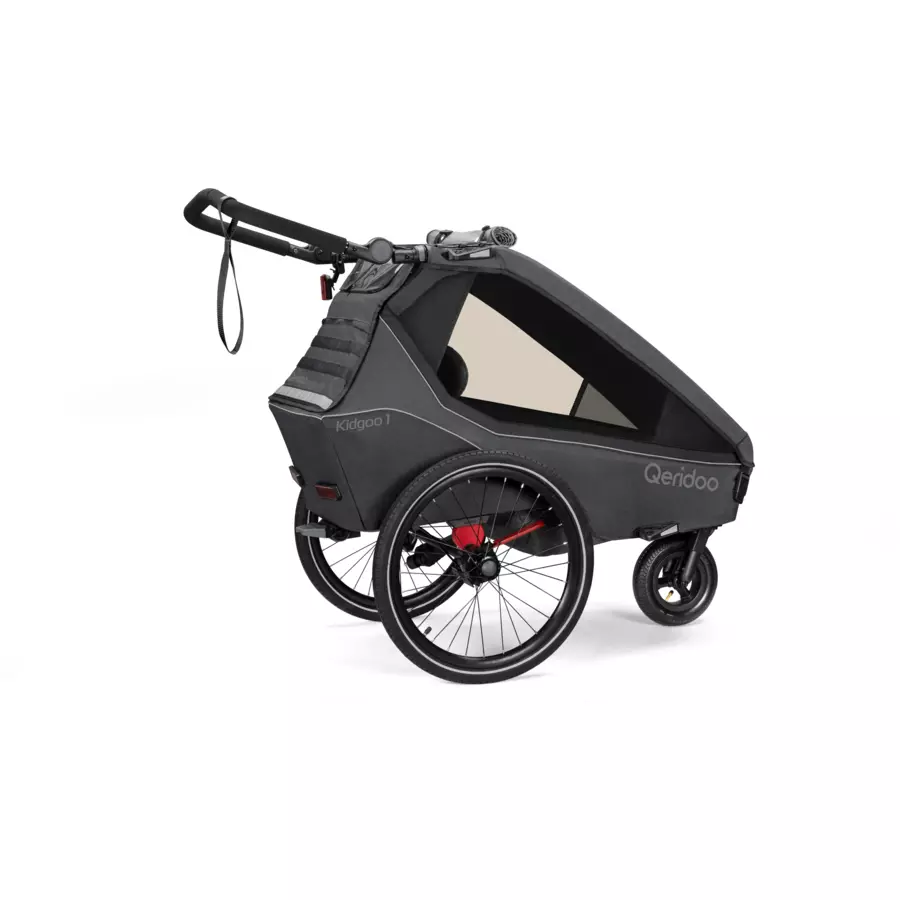Qeridoo® Kinderfahrradanhänger Kidgoo1 Steel Grey Kollektion 2023