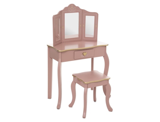 ATMOSPHERA - Coiffeuse et tabouret sissi rose